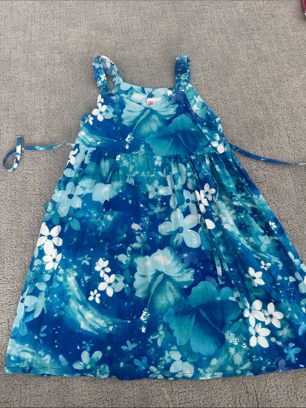 Blue Floral Girls' Sundress
